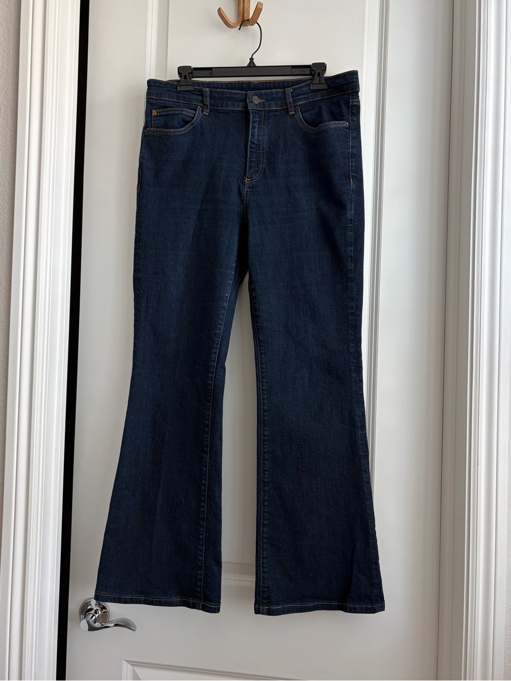 Massimo Dutti Dark Blue Flare Jeans - Size 12